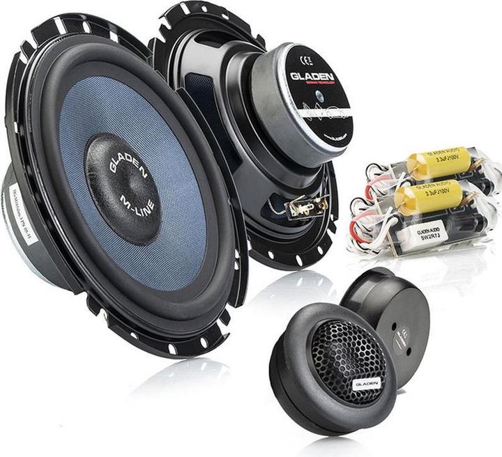 Actual product image Gladen Glad Audio M165 Slim - Car speaker - 16.5 cm Composet - 2 Road speaker set - Shallow Shallow Speaker