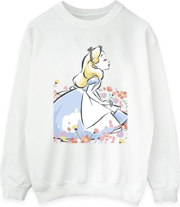 Disney Alice im Wunderland Skizze Blumen Sweatshirt