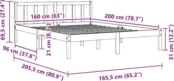 Produktbild VidaXL Tiziana (160 x 200 cm)