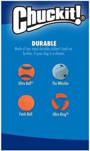 Produktbild Chuckit! CHUCKIT MAX GLOW leuchtender Fetch-Ball 7 6 cm Durchmesser Grösse L Weiss (Wurfspielzeug Hund)