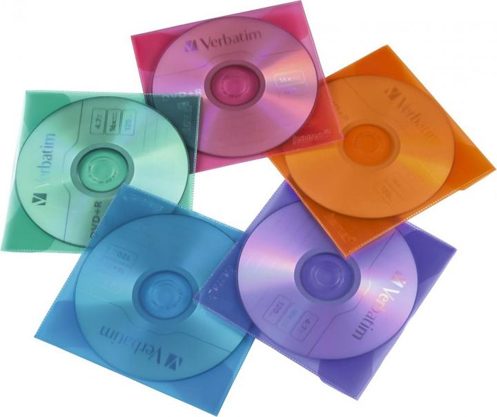 Actual product image Hama 1x50 CD-ROM/DVD-ROM Sleeves coloured