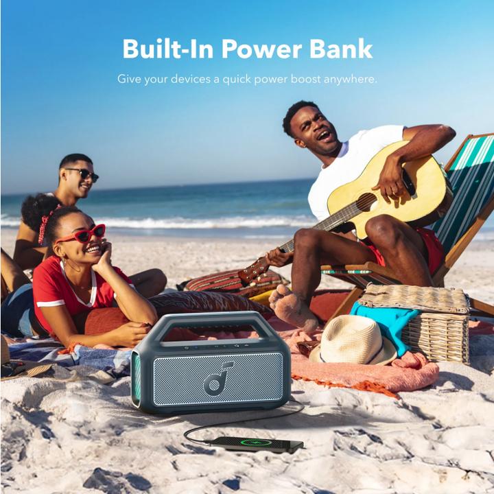 Image du produit soundcore Głośnik Boom 2 Niebieski (24 h, Fonctionnement sur batterie)