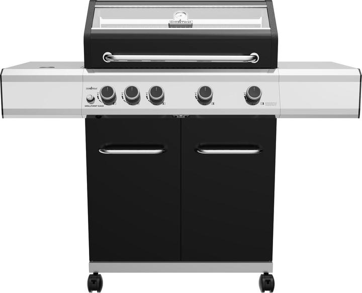Actual product image Grillfürst G410E 4-burner gas barbecue with high temperature burner and stainless steel grates (14 kW)