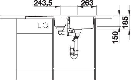 Actual product image Blanco Classic Pro 6 S-IF (Top-mounted sink, 100 cm, 51 cm)