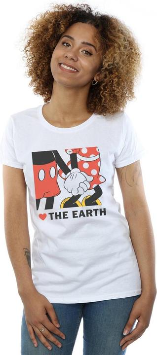 Immagine prodotto Disney Mickey Mouse Heart The Earth Maglietta Donna (L)