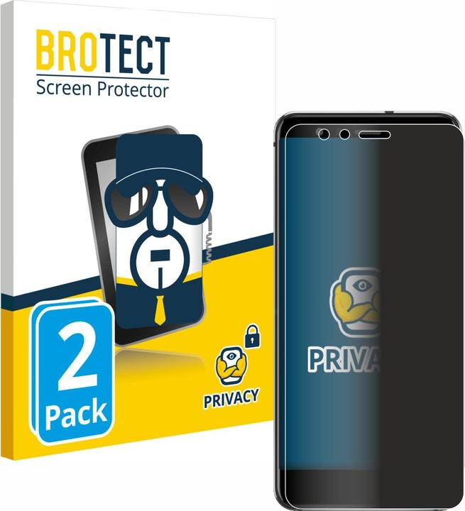Actual product image BROTECT Anti-spy privacy film Blue light protection film (2 Piece, Huawei P10 Lite)