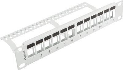 Actual product image Lanberg patch panel blank 12 port 1U