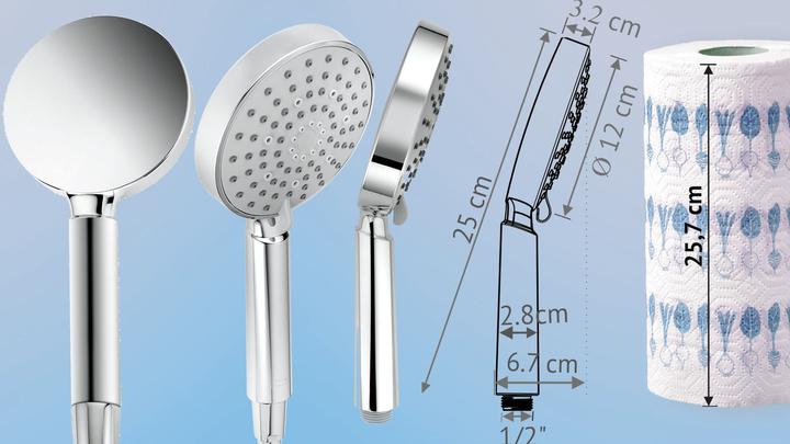 Image du produit aquaclic Pomme de douche EcoSpa à 4 jets (10 l/min)