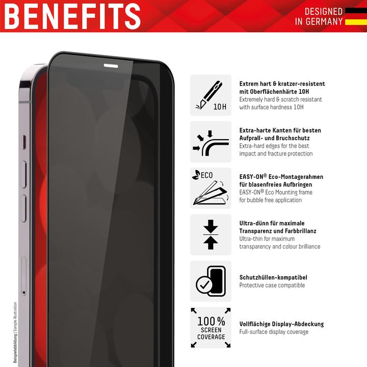 Produktbild Displex Real Glass, Privacy Full Cover Panzerglas (1 Stück, Apple iPhone 11)