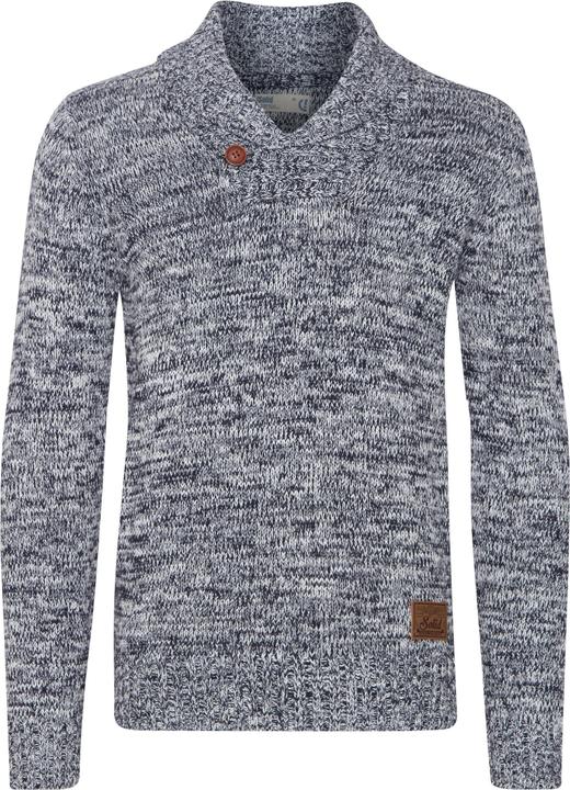 Actual product image Solid Phil Men's Jumper Chunky Knit Pullover With Shawl Collar Made Of 100% Cotton (S)