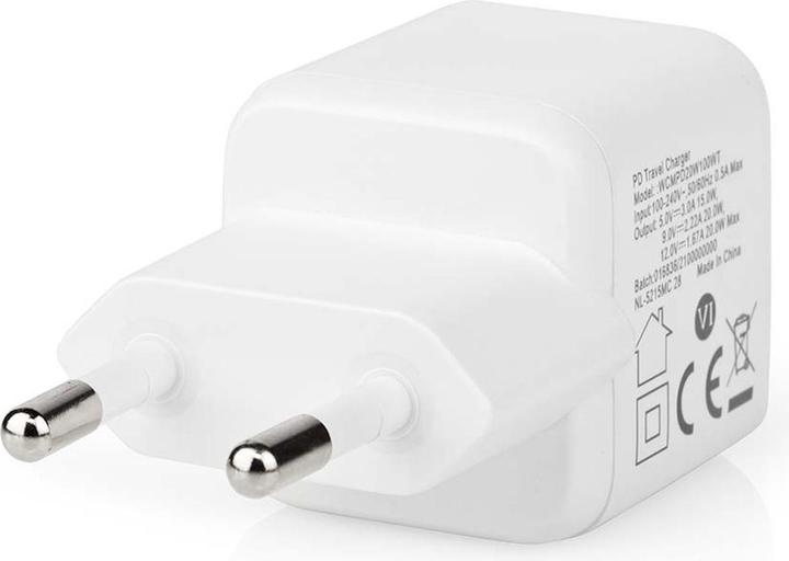 Immagine prodotto Nedis Adattatore di alimentazione USB C, caricabatterie veloce con tecnologia Smart IC, set di 2 (20 W)