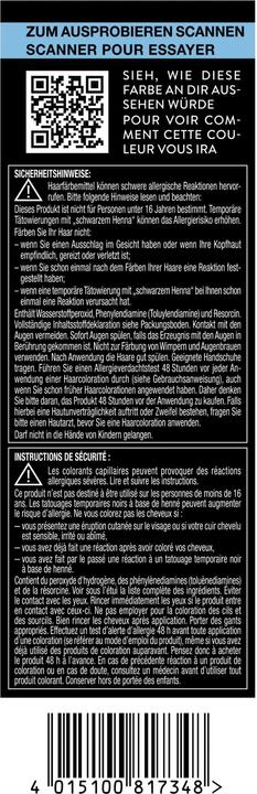 Valeurs nutritives et ingrédients Syoss Coloration (3 59 Brun foncé froid)