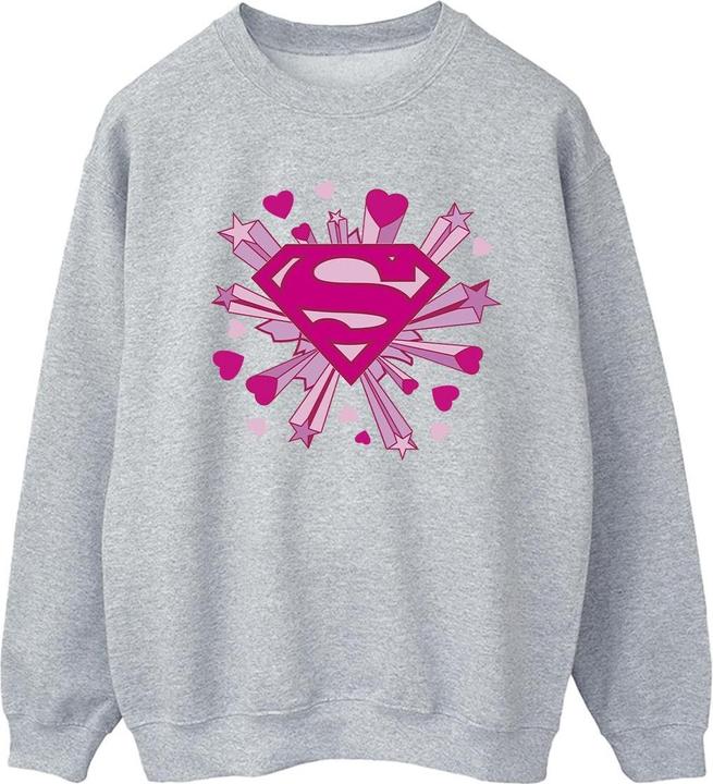 Produktbild Superman Pink Hearts And Stars Logo Sweatshirt (L)