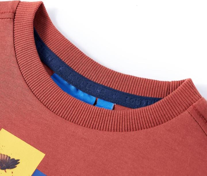 Image du produit VidaXL Tee-shirt manches longues enfant henné 104,Matière : 100 (104)