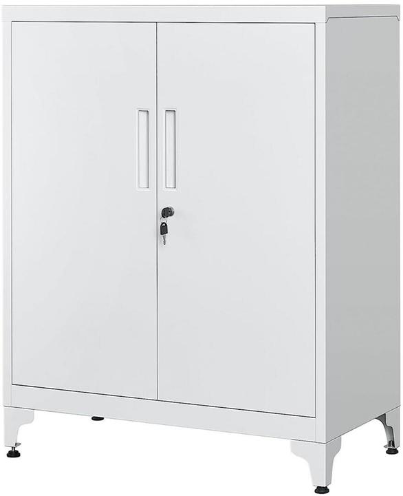 Produktbild Songmics Metall-Lagerschrank 40 x 80 x 90 cm, Weiss (80 x 90 x 40 cm)