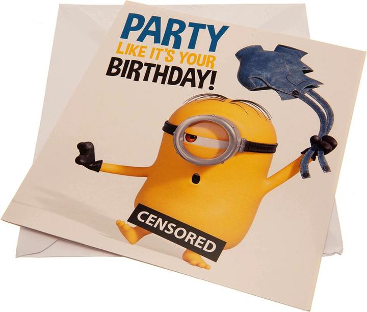 Immagine prodotto Minions Biglietto di compleanno per feste (18 x 16 cm, 1 x)