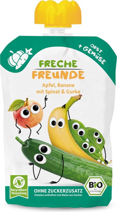 Immagine prodotto Freche Freunde Squeeze Bag Mela Banana Spinaci e Cetriolo Bio 100 g (120 g)