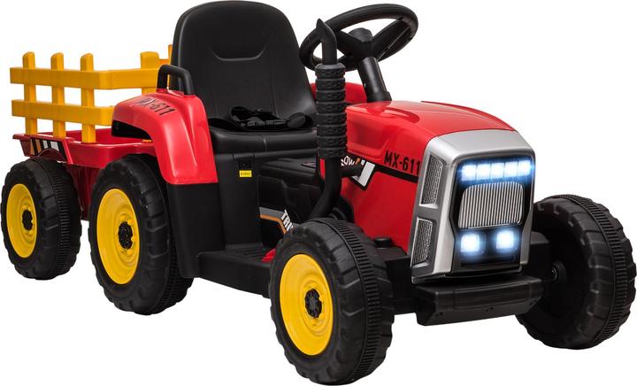 Produktbild Swisshandel24 Kinderelektro-Traktor mit Anhänger, Fernbedienung, MP3, Scheinwerfer, 3-6KM/H, Rot