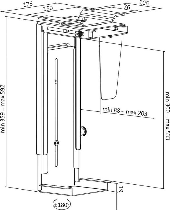 Actual product image LogiLink PC-Halterung