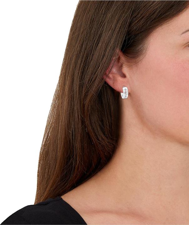 Actual product image Amor Hoops (Zirconia, Silver)