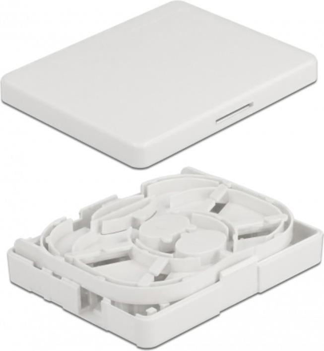 Actual product image Delock FO wall mount junction box for 2 x SC Simplex or LC Duplex white (Splice box)