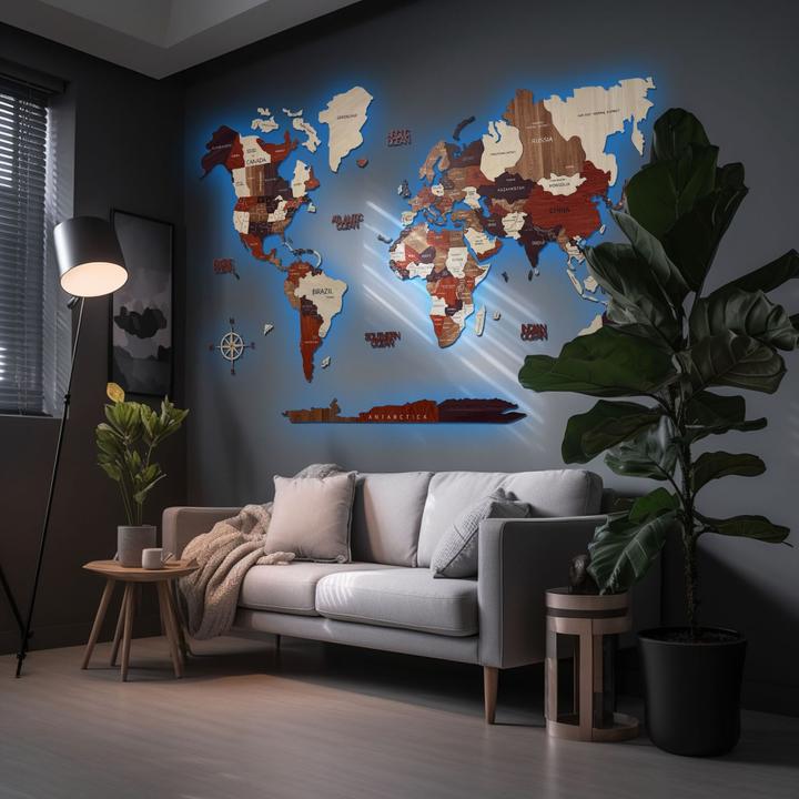 Image du produit Green Split Carte du monde (225 x 135 cm, 150 x 90 cm)