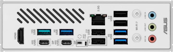 Actual product image ASUS MB AMD AM5 X870 MAX GAMING WIFI7 White (AM5, AMD X870, ATX)