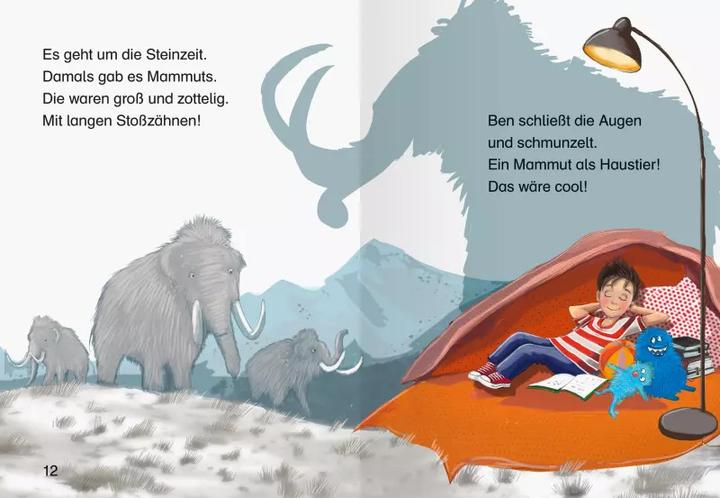 Actual product image Ravensburger Leserabe - 1. Lesestufe: Ein Mammut unterm Bett (German, Judith Allert, 2023)