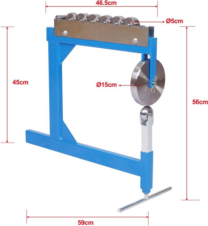 Image du produit Wiltec XPOtool Roue anglaise à 6 Rouleaux d'étirage pour l'usinage des métaux English wheel Atelier
