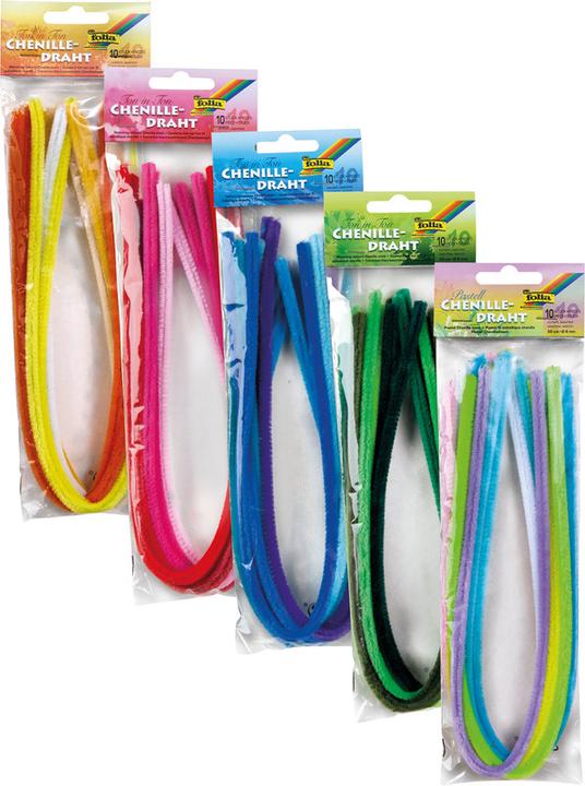 Produktbild Folia Chenilledraht Ton in Ton Mix blau (0.50 m)
