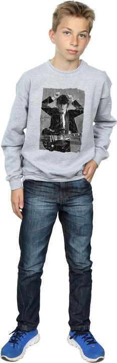Actual product image AC/DC Boys Angus Young Distressed Photo Sweatshirt (152, 158)