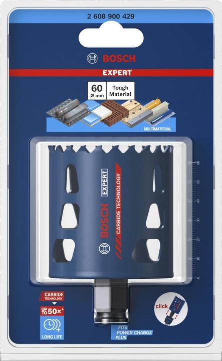 Produktbild Bosch Professional Zubehör EXPERT Tough Material Lochsäge, 60 x 60 mm (60 Millimeter)
