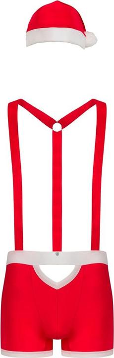 Immagine prodotto Obsessive Boxer di Mister Claus con bretelle e cappuccio (L, XL)