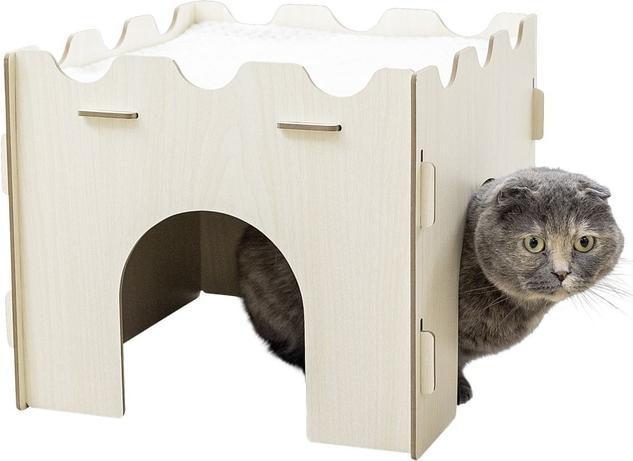 Image du produit Kerbl Château pour chats 37x37x30 cm avec coussin (Jouet à gratter chat)