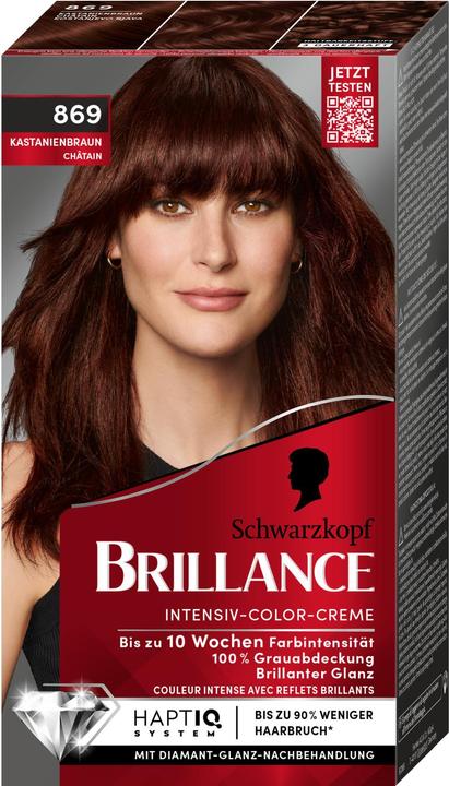 Image du produit Schwarzkopf Brillance Crème colorante intense 869 Châtaigne (869 Marron châtaigne)