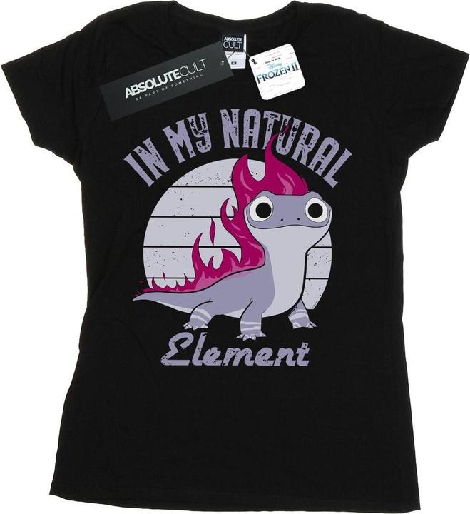 Actual product image Disney Womens/Ladies Frozen 2 Salamander Bruni Element Cotton T-Shirt (L)
