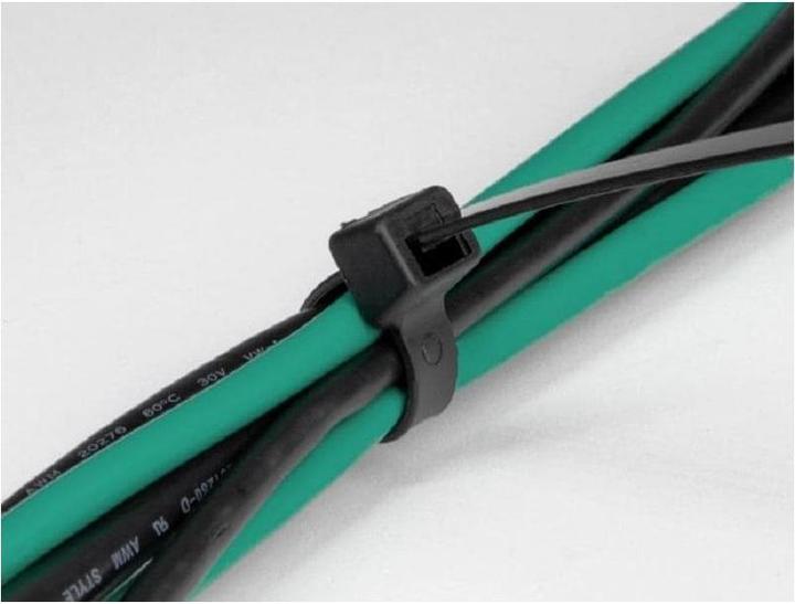 Produktbild Delock Kabelbinder mit hoher Zugfestigkeit L 300 x B 4,8 mm schwarz 100 Stück (Klettkabelbinder, 200 mm, 100 Stk.)
