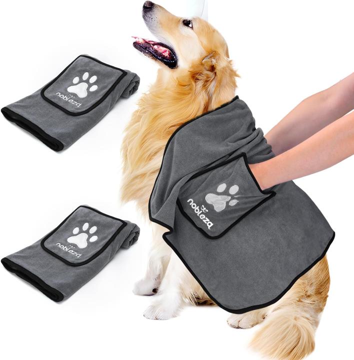 Image du produit Nobleza Lot de 2 serviettes pour chiens (Chien)