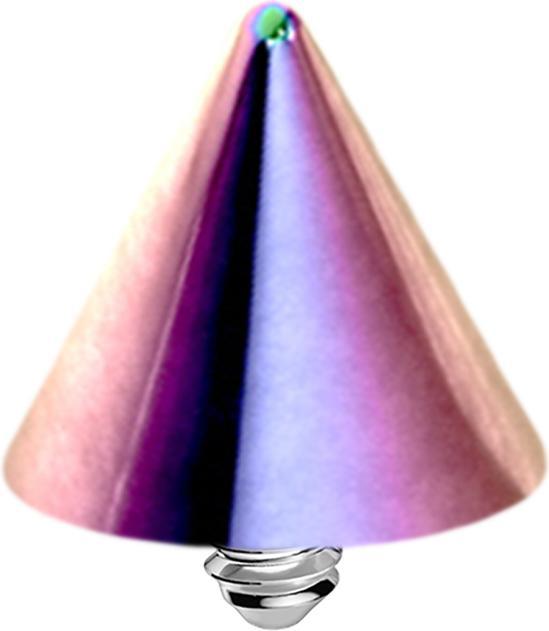 Actual product image Star Piercing Dermal Anchor Cone coloured (without brass, Surgical steel 316L)