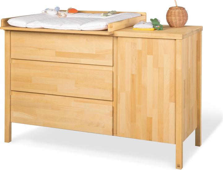 Actual product image Pinolino Enno" children's room set extra-wide large, 3-pcs. (Baby cot, Changing unit, Children's wardrobes)
