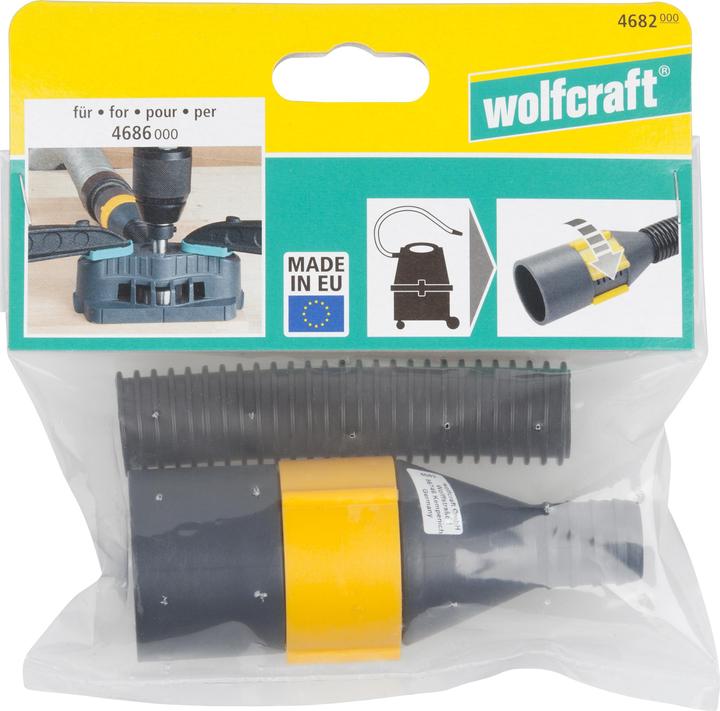 Produktbild wolfcraft Adapter zum Anschluss eines Staubsaugers (zum Entfernen von Spänen, Staub)
