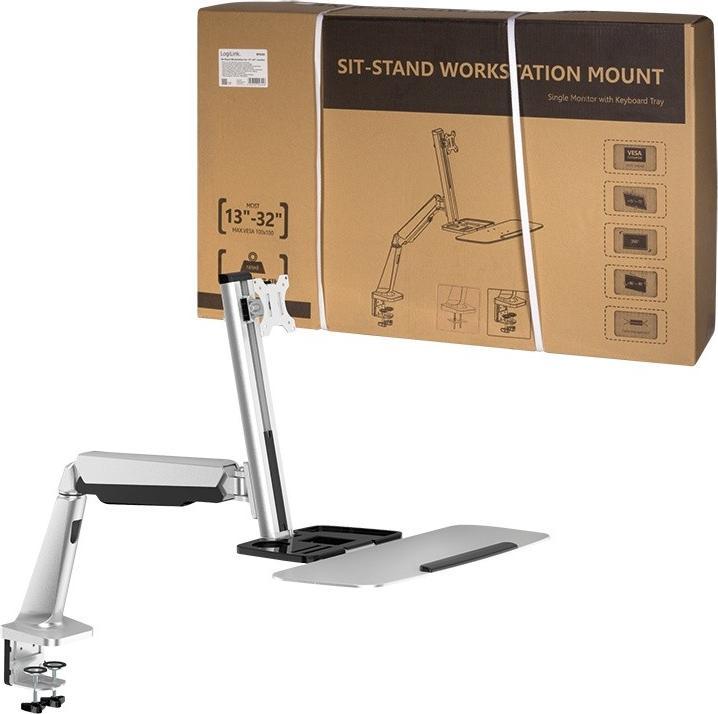 Produktbild LogiLink 1332 Sitz/Steharbeitsplatz MonitorSchreibtischhalterung (Tisch, 32.01")