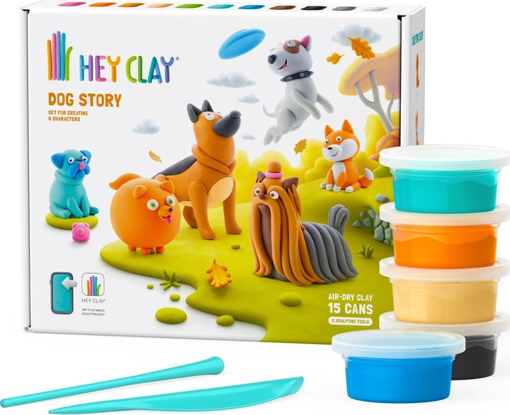 Produktbild Hey Clay Plastic Mass Dogs 15 Dosen 15024CEE