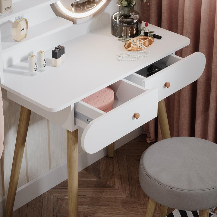 Image du produit Vicco Edda avec tabouret et éclairage (80 x 40 x 121 cm)