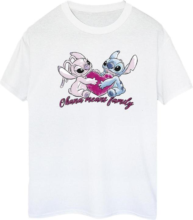 Immagine prodotto Disney Lilo And Stitch Ohana Heart With Angel Maglietta Ampia Donna (XXL)