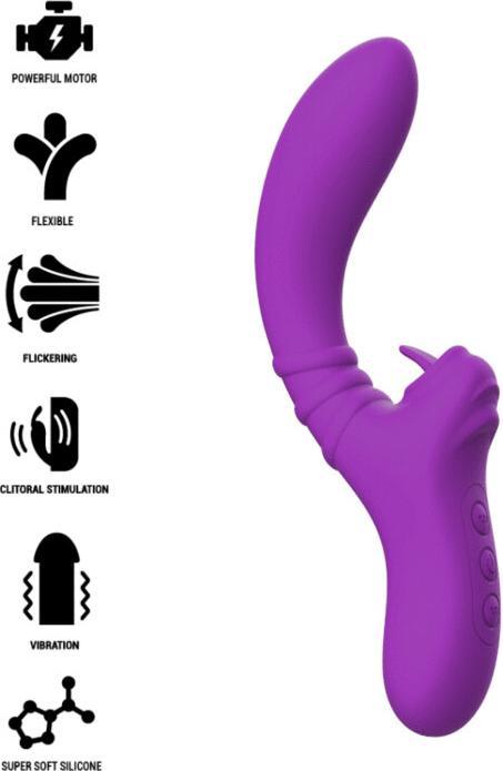 Immagine prodotto Intense Vibratore Harry Flessibile Con Lingua Viola