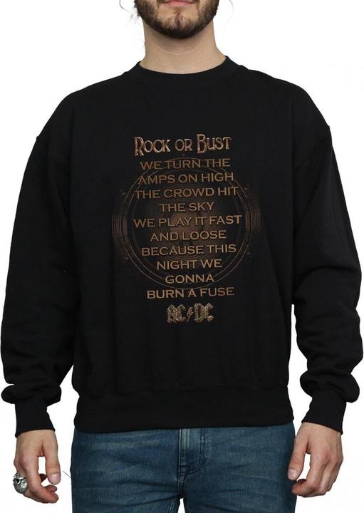 Produktbild AC/DC Rock Or Bust Lyrics Baumwoll Sweatshirt (3XL)