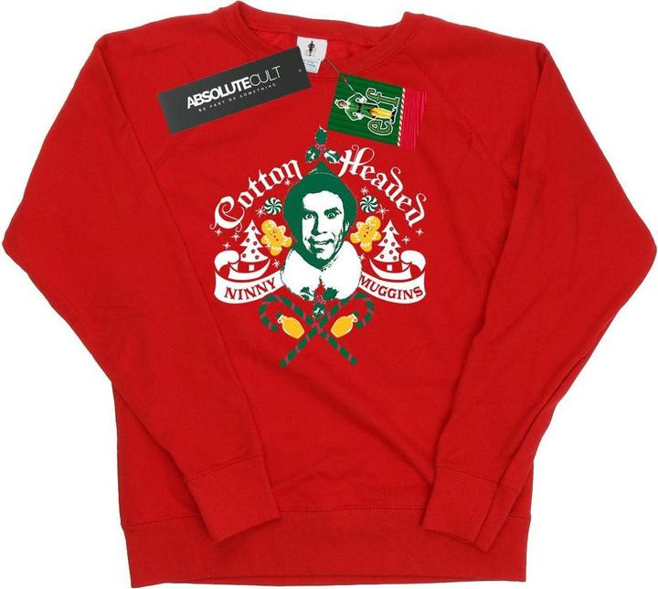 Actual product image Elf Womens/Ladies Headed Ninny Muggins Sweatshirt (XXL)