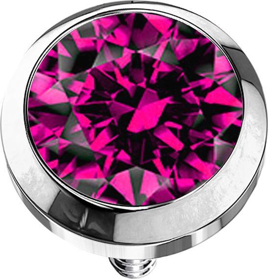 Produktbild Star Piercing Ring silber mit Opal weiss (ohne Messing, Chirurgenstahl 316L)