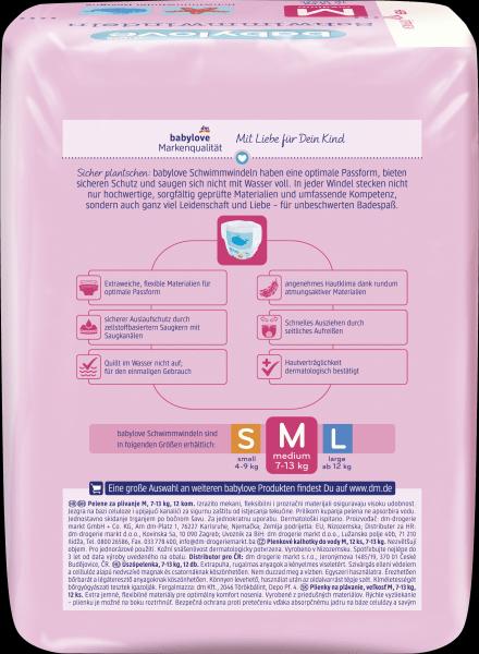Produktbild dm babylove Schwimmwindeln (Gr. M, Tragepack, 12 Stück)